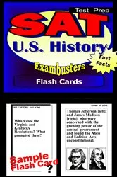 Book cover of SAT US History Test Prep Review--Exambusters Flash Cards by SAT II Exambusters