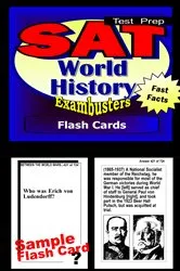 Book cover of SAT World History Test Prep Review--Exambusters Flash Cards by SAT II Exambusters