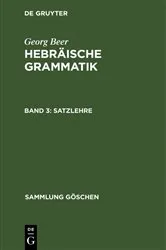 Book cover of Satzlehre (3rd ed.) by Georg Beer