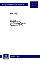 Book cover of Satzung der Societas Privata Europaea (SPE) by Unknown