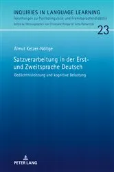 Book cover of Satzverarbeitung in der Erst- und Zweitsprache Deutsch by Christiane Bongartz