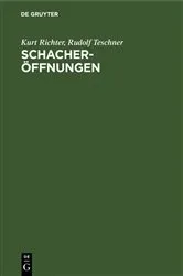 Book cover of Schacheröffnungen (3rd ed.) by Kurt Richter