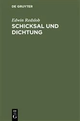 Book cover of Schicksal und Dichtung by Edwin Redslob
