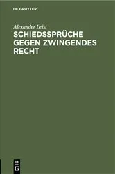 Book cover of Schiedssprüche gegen zwingendes Recht by Unknown