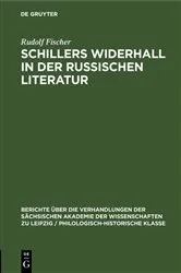 Book cover of Schillers Widerhall in der russischen Literatur by Rudolf Fischer