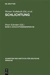 Book cover of Schlichtungsgespräche by Peter Schröder