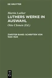Book cover of Schriften von 1520–1524 by Otto Clemen
