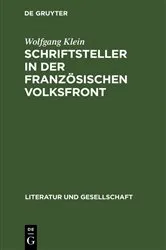 Book cover of Schriftsteller in der französischen Volksfront by Wolfgang Klein