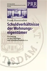 Book cover of Schuldverhältnisse der Wohnungseigentümer by Frank Heerstraßen