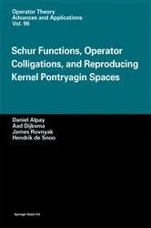Book cover of Schur Functions, Operator Colligations, and Reproducing Kernel Pontryagin Spaces by Unknown