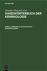 Book cover of Schutzpolizei – Sonderpolizeien by Unknown