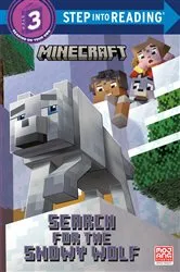 Book cover of Search for the Snowy Wolf (Minecraft) by Nada Shawish Dutka