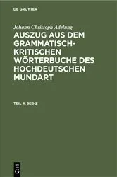 Book cover of Seb-Z by Johann Christoph Adelung