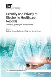 Book cover of Security and Privacy of Electronic Healthcare Records by Sudeep Tanwar