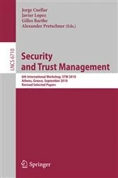 Book cover of Security and Trust Management by Jorge Cuellar
