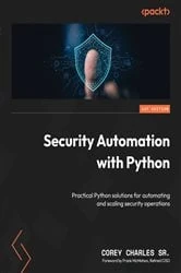 Book cover of Security Automation with Python by Corey Charles Sr.