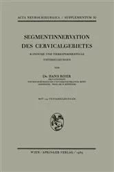 Book cover of Segmentinnervation des Cervicalgebietes by H. Rohr