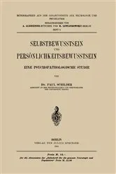 Book cover of Selbstbewusstsein und Persönlichkeitsbewusstsein by Paul Schilder
