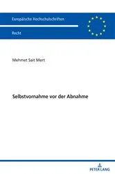 Book cover of Selbstvornahme vor der Abnahme by Unknown