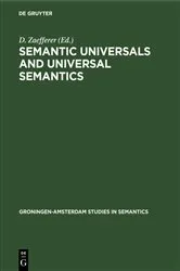 Book cover of Semantic Universals and Universal Semantics by D. Zaefferer