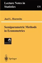 Book cover of Semiparametric Methods in Econometrics by Joel L. Horowitz