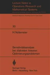 Book cover of Sensitivitätsanalyse bei diskreten linearen Optimierungsproblemen by Unknown