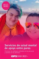 Book cover of Servicios de salud mental de apoyo entre pares by Pan American Health Organization