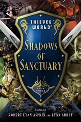 Book cover of Shadows of Sanctuary by Robert Lynn Asprin