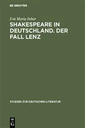 Book cover of Shakespeare in Deutschland. Der Fall Lenz by Eva Maria Inbar