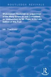 Book cover of Shakespeare Restored by Lewis Theobald
