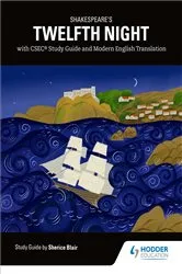Book cover of Shakespeare's Twelfth Night with CSEC Study Guide and Modern English Translation by Sherice Blair