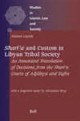 Book cover of Shari'a and Custom in Libyan Tribal Society by Aharon Layish