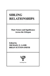 Book cover of Sibling Relationships by M. E. Lamb