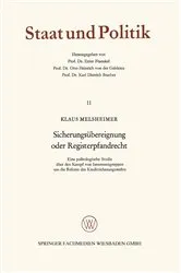 Book cover of Sicherungsübereignung oder Registerpfandrecht by Unknown