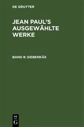 Book cover of Siebenkäs by Jean Paul