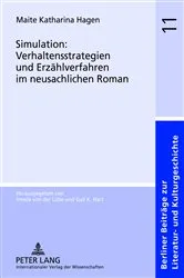 Book cover of Simulation: Verhaltensstrategien und Erzaehlverfahren im neusachlichen Roman by Irmela von der Lühe
