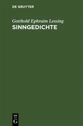 Book cover of Sinngedichte by Gotthold Ephraim Lessing