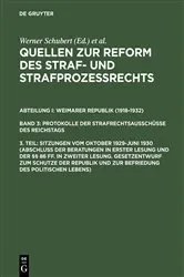 Book cover of Sitzungen vom Oktober 1929–Juni 1930 (Abschluß der Beratungen in erster Lesung und der §§ 86 ff. in zweiter Lesung. Gesetzentwurf zum Schutze der Republik und zur Befriedung des politischen Lebens) by Unknown