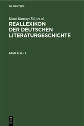 Book cover of Sl - Z by Klaus Kanzog