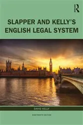 Book cover of Slapper and Kelly's The English Legal System (19th ed.) by David Kelly
