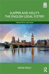 Book cover of Slapper and Kelly's The English Legal System (20th ed.) by Unknown