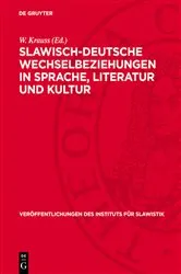 Book cover of Slawisch-deutsche Wechselbeziehungen in Sprache, Literatur und Kultur by W. Krauss