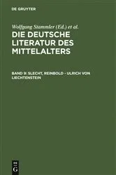 Book cover of Slecht, Reinbold - Ulrich von Liechtenstein (2nd ed.) by Wolfgang Stammler