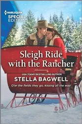 Book cover of Sleigh Ride with the Rancher by Donna Alward