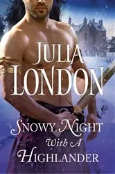 Book cover of Snowy Night with a Highlander by Julia London