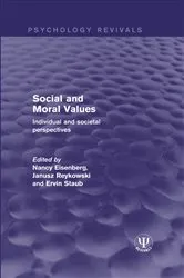 Book cover of Social and Moral Values by Nancy Eisenberg