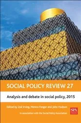 Book cover of Social Policy Review 27 by Unknown