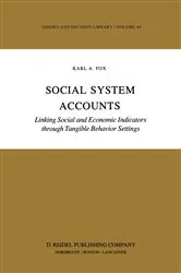 Book cover of Social System Accounts by Karl A. Fox