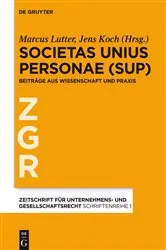 Book cover of Societas Unius Personae (SUP) by Marcus Lutter