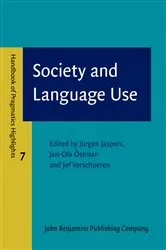Book cover of Society and Language Use by Jürgen Jaspers